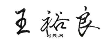 駱恆光王裕良行書個性簽名怎么寫