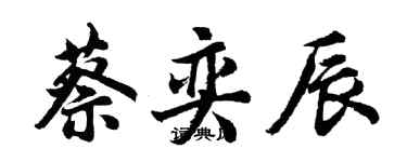 胡問遂蔡奕辰行書個性簽名怎么寫