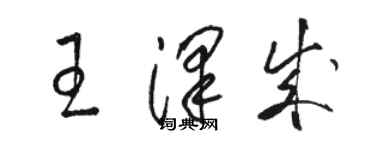 駱恆光王澤成草書個性簽名怎么寫