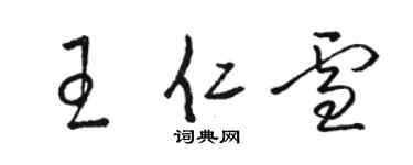 駱恆光王仁雪草書個性簽名怎么寫