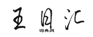 駱恆光王日匯行書個性簽名怎么寫