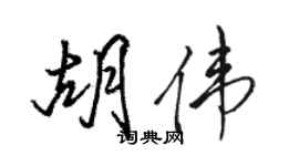 駱恆光胡偉行書個性簽名怎么寫