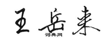 駱恆光王岳來行書個性簽名怎么寫