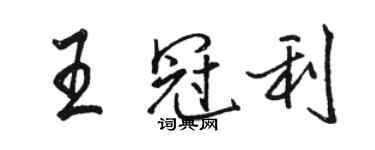 駱恆光王冠利行書個性簽名怎么寫