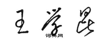 駱恆光王學昆草書個性簽名怎么寫