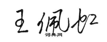 駱恆光王佩虹草書個性簽名怎么寫