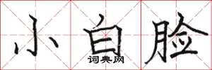 駱恆光小白臉楷書怎么寫