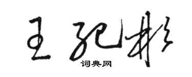 駱恆光王紀彬草書個性簽名怎么寫