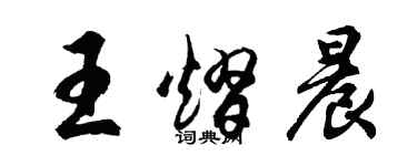 胡問遂王熠晨行書個性簽名怎么寫