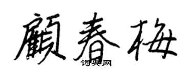 王正良顧春梅行書個性簽名怎么寫