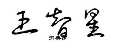 曾慶福王智星草書個性簽名怎么寫