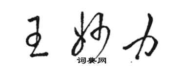 駱恆光王妙力草書個性簽名怎么寫