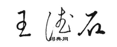 駱恆光王德石草書個性簽名怎么寫