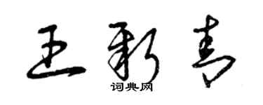 曾慶福王新青草書個性簽名怎么寫