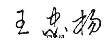 駱恆光王忠楊草書個性簽名怎么寫