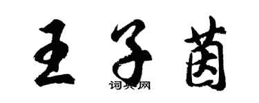 胡問遂王子茵行書個性簽名怎么寫