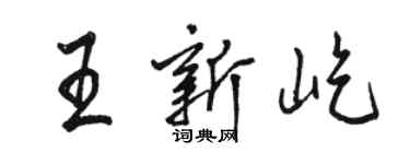 駱恆光王新屹行書個性簽名怎么寫