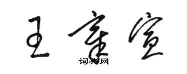 駱恆光王章宣草書個性簽名怎么寫