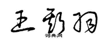 曾慶福王斯羽草書個性簽名怎么寫