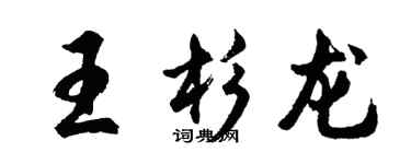 胡問遂王杉龍行書個性簽名怎么寫