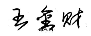 朱錫榮王金財草書個性簽名怎么寫