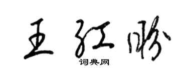 梁錦英王紅盼草書個性簽名怎么寫
