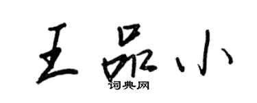 王正良王品小行書個性簽名怎么寫