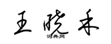 梁錦英王曉禾草書個性簽名怎么寫