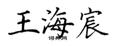丁謙王海宸楷書個性簽名怎么寫