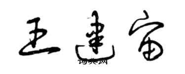 曾慶福王建宙草書個性簽名怎么寫