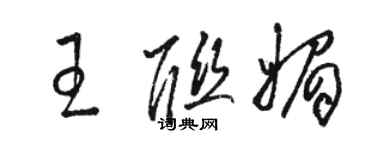 駱恆光王聯媚草書個性簽名怎么寫