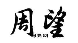 胡問遂周望行書個性簽名怎么寫