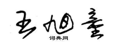 朱錫榮王旭童草書個性簽名怎么寫