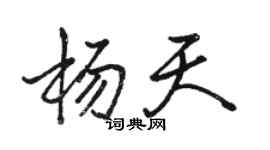 駱恆光楊天行書個性簽名怎么寫
