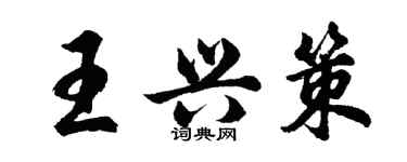 胡問遂王興策行書個性簽名怎么寫