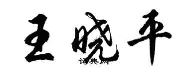 胡問遂王曉平行書個性簽名怎么寫