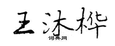 曾慶福王沐樺行書個性簽名怎么寫