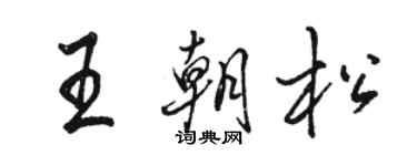 駱恆光王朝松行書個性簽名怎么寫