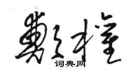 駱恆光鄭權草書個性簽名怎么寫