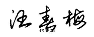 朱錫榮汪春梅草書個性簽名怎么寫