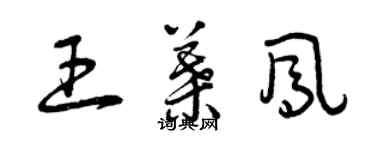 曾慶福王葉鳳草書個性簽名怎么寫