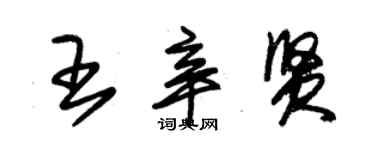 朱錫榮王辛賢草書個性簽名怎么寫