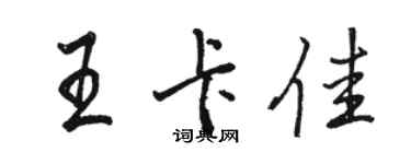 駱恆光王卡佳行書個性簽名怎么寫