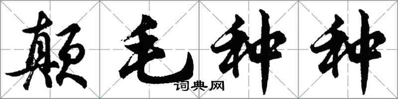 胡問遂顛毛種種行書怎么寫