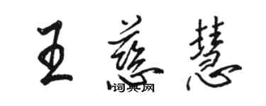 駱恆光王慈慧行書個性簽名怎么寫