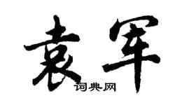 胡問遂袁軍行書個性簽名怎么寫