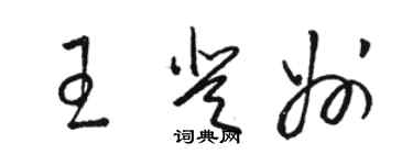 駱恆光王登州草書個性簽名怎么寫