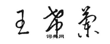 駱恆光王希蘭草書個性簽名怎么寫