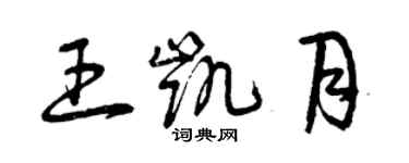 曾慶福王凱月草書個性簽名怎么寫