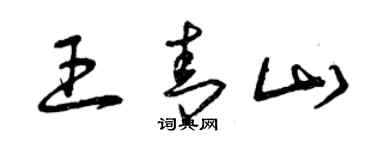 曾慶福王青山草書個性簽名怎么寫